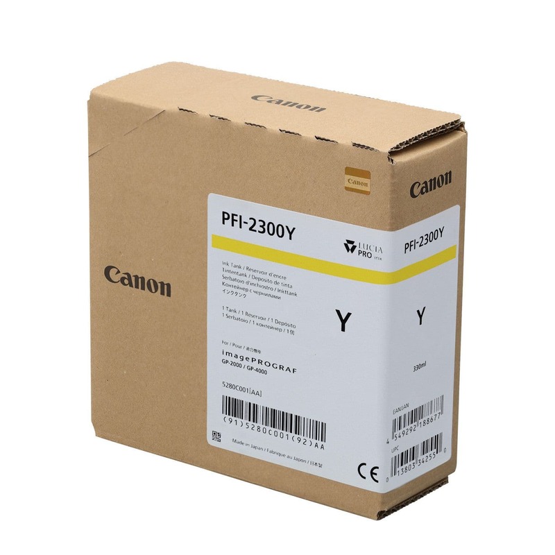 Canon PFI-2300Y Yellow Original Ink Cartridge (330ml)