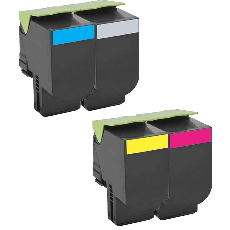 999inks Compatible Multipack Lexmark 71C2HK0/Y0 1 Full Set High Capacity Laser Toner Cartridges