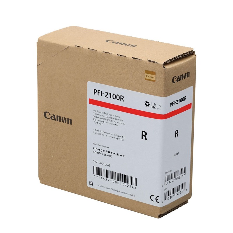 Canon PFI-2100R Red Original Ink Cartridge (160ml)