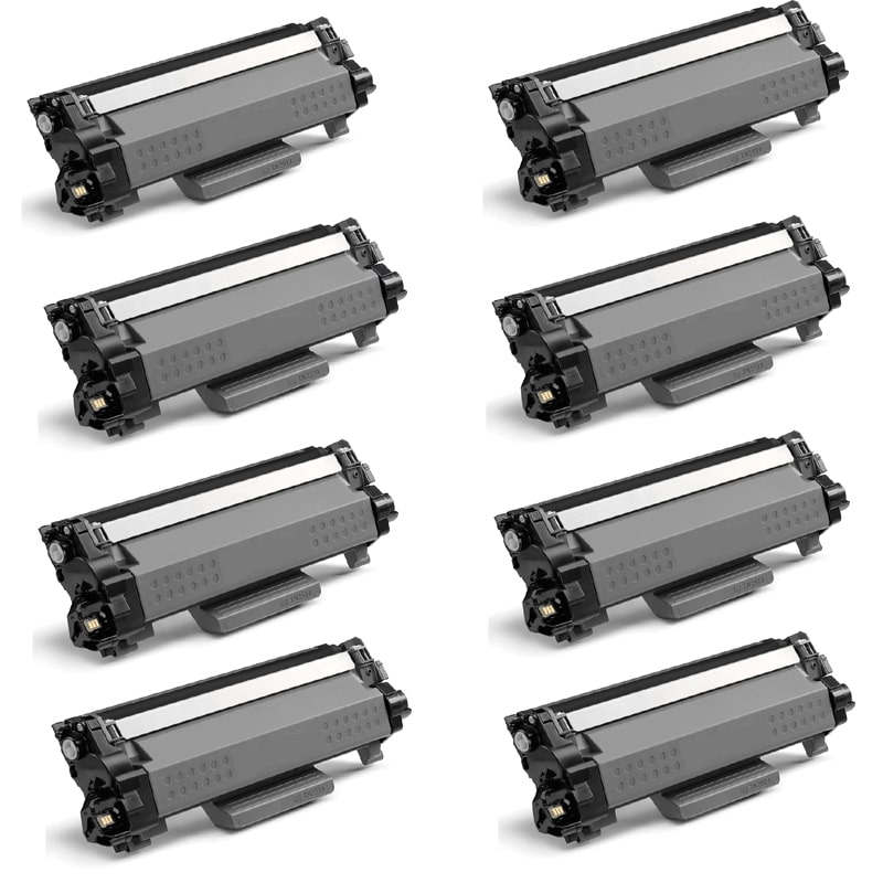 999inks Compatible Eight Pack Brother TN2510 Black Standard Capacity Laser Toner Cartridges