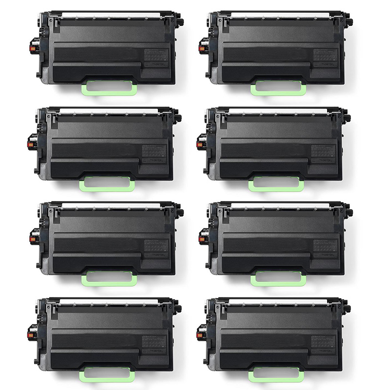 999inks Compatible Eight Pack Brother TN3610XL Black Ultra High Capacity Laser Toner Cartridges