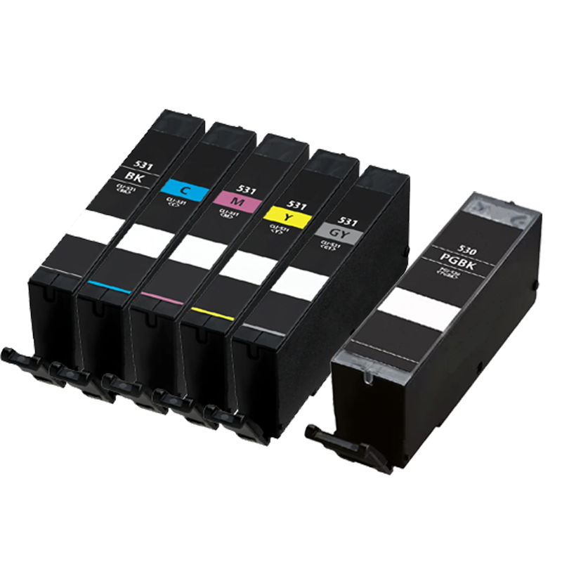 999inks Compatible Multipack Canon PGI-530PGBK and CLI-531BK/G/C/M/Y 1 Full Set Inkjet Cartridges