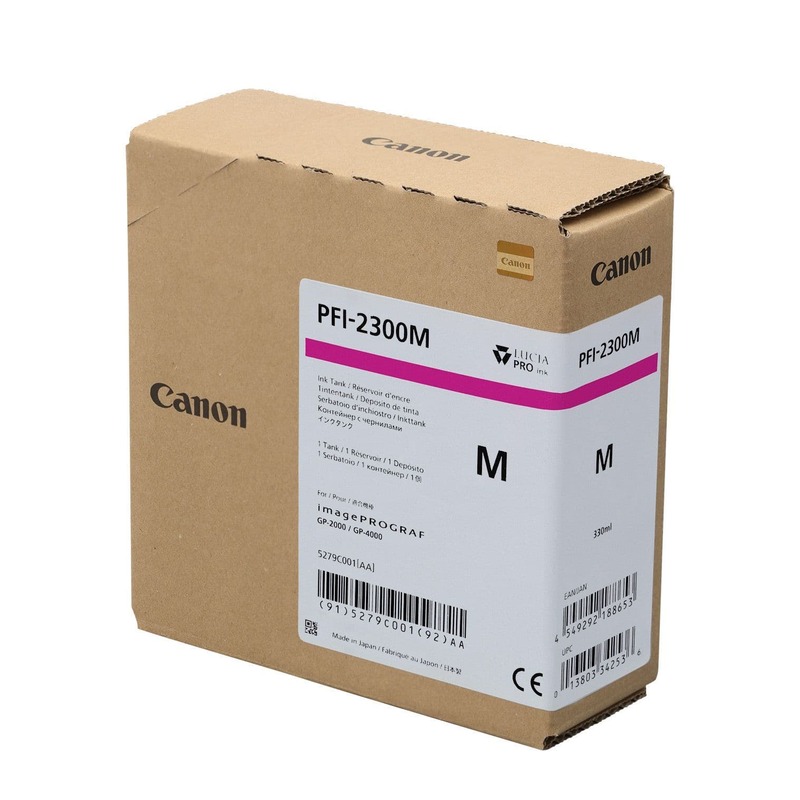 Canon PFI-2300M Magenta Original Ink Cartridge (330ml)