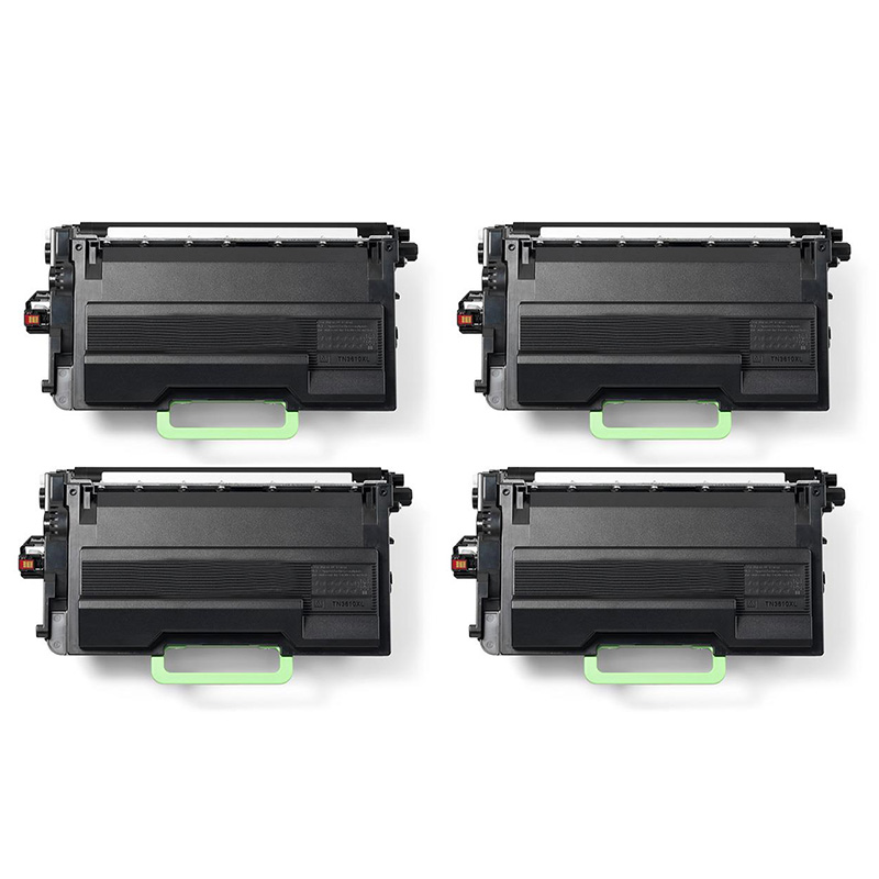 999inks Compatible Quad Pack Brother TN3610XL Black Ultra High Capacity Laser Toner Cartridges