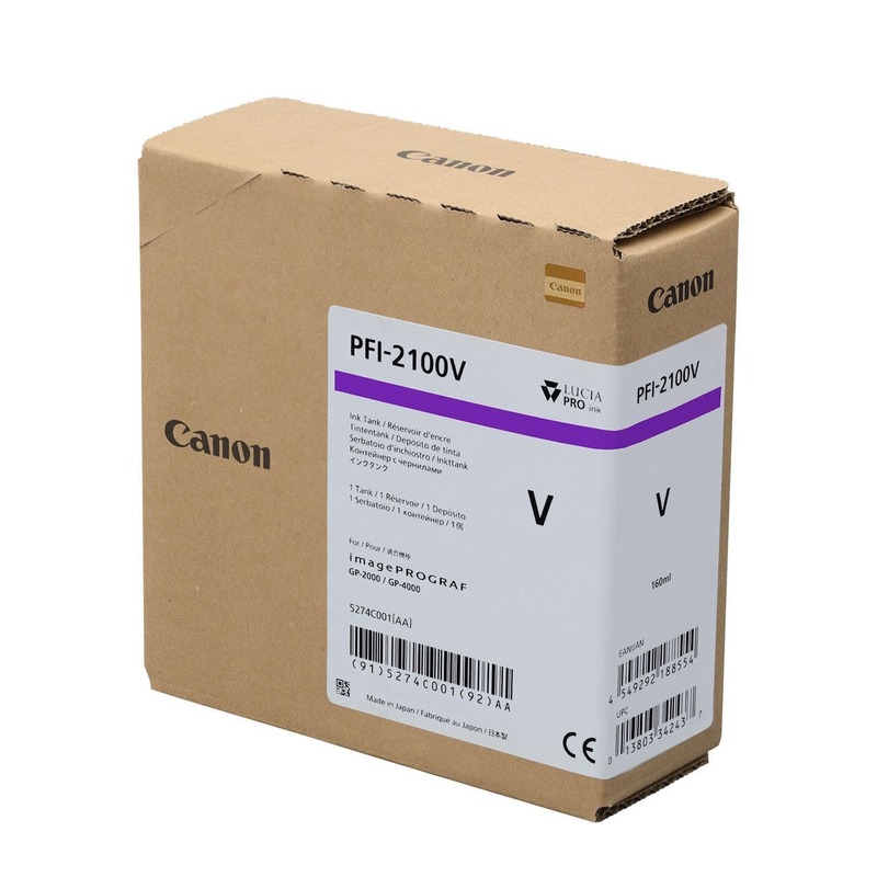 Canon PFI-2100V Violet Original Ink Cartridge (160ml)