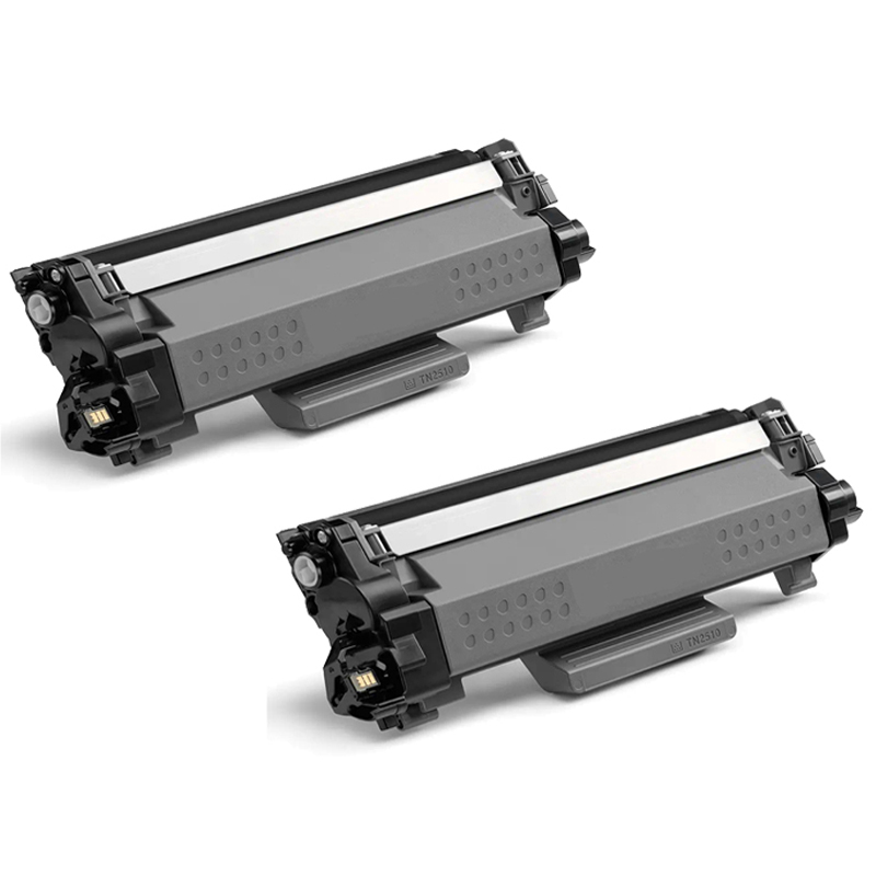 999inks Compatible Twin Pack Brother TN2510 Black Standard Capacity Laser Toner Cartridges