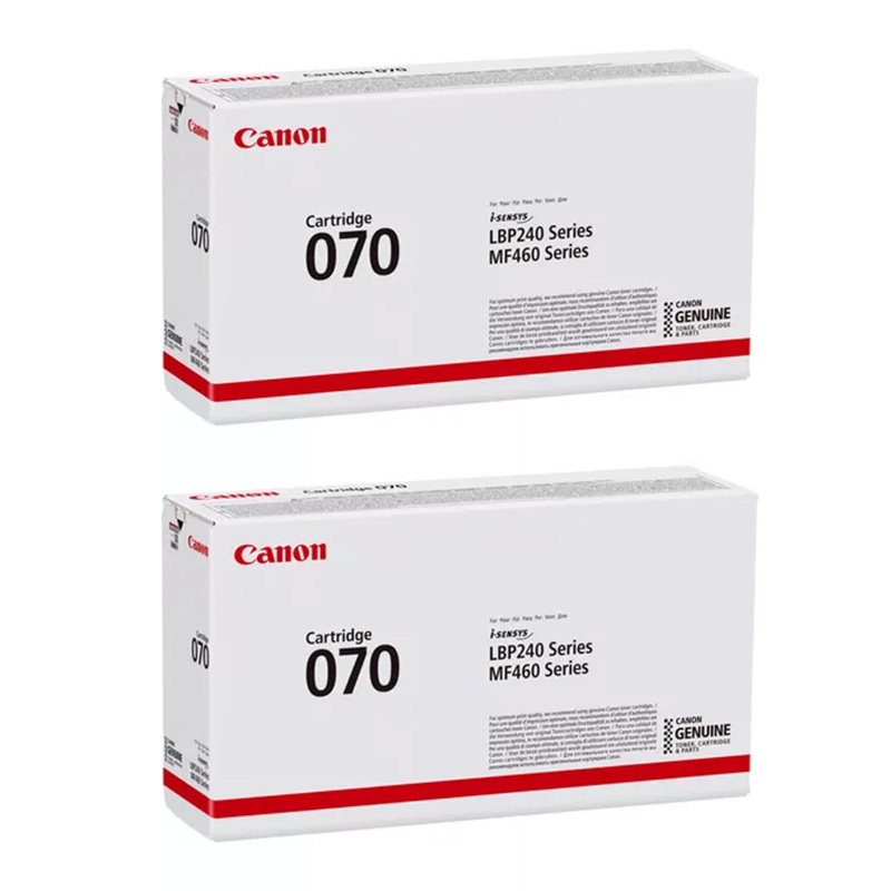 Canon 070 Black Standard Capacity Original Laser Toner Cartridge Twin Pack