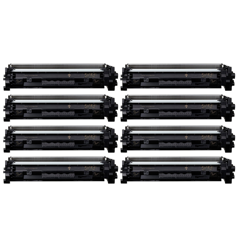 999inks Compatible Eight Pack Canon 051 Black Standard Capacity Laser Toner Cartridges