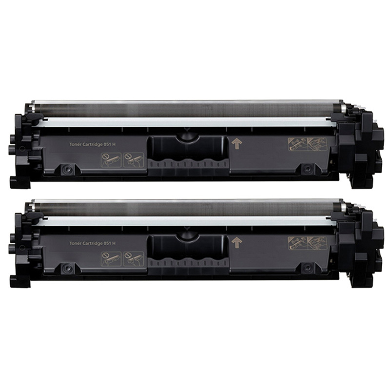 999inks Compatible Twin Pack Canon 051H Black High Capacity Laser Toner Cartridges