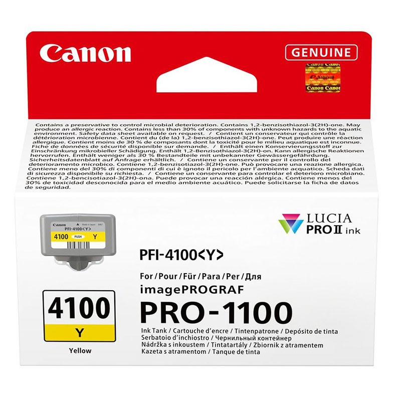 Canon PFI-4100Y Yellow Original Ink Cartridge