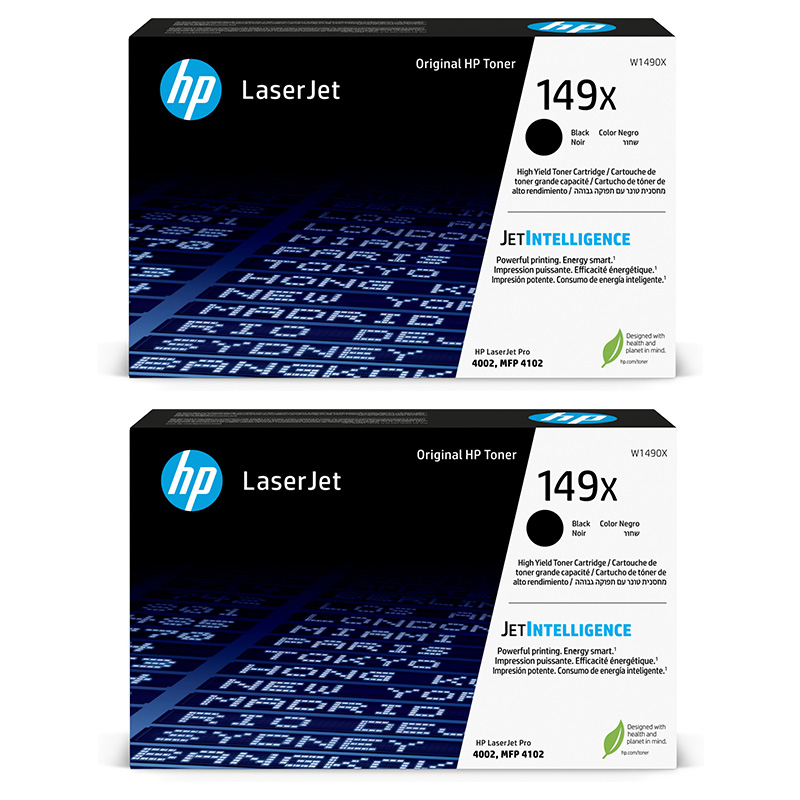 HP 149X/W1490X Black Original High Capacity Laser Toner Cartridges Twin Pack