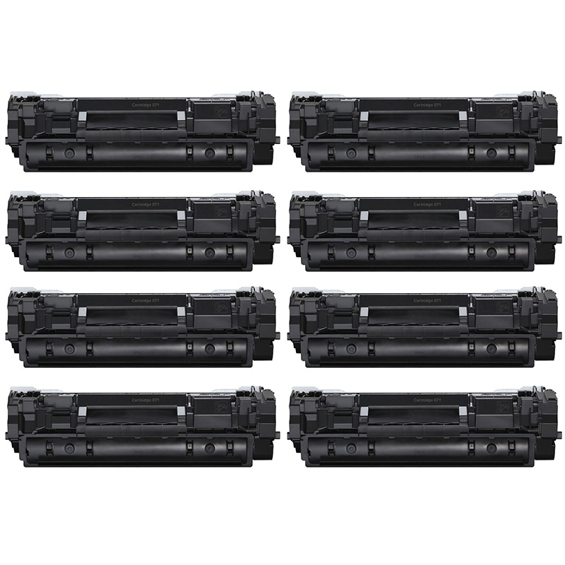 999inks Compatible Eight Pack Canon 071 Black Standard Capacity Laser Toner Cartridges