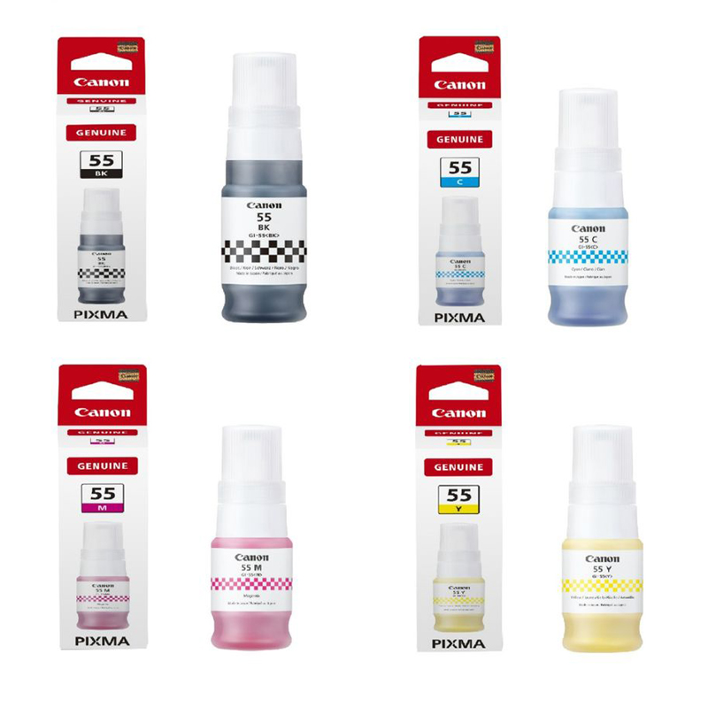 Canon GI-55 Full Set Original Inkjet Bottles