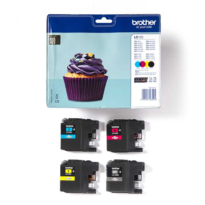 Brother LC123 BK/C/M/Y Original Multipack Ink Cartridges