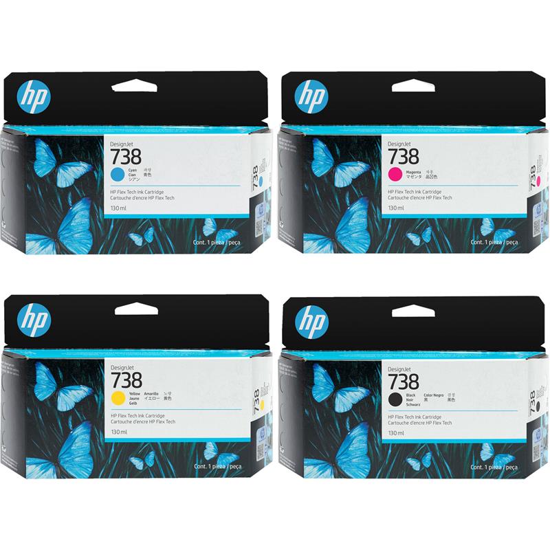 HP 738 Full Set Original Standard Capacity Ink Cartridges