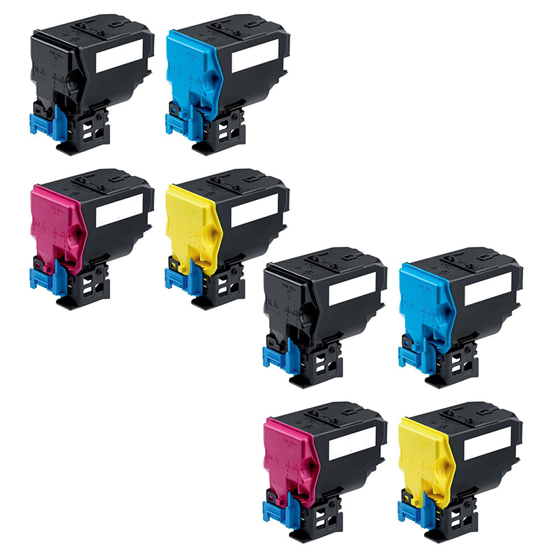 999inks Compatible Multipack Konica Minolta TNP22B/Y 2 Full Sets Laser Toner Cartridges