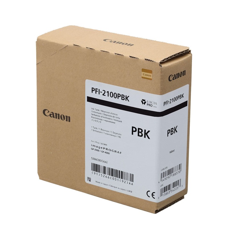 Canon PFI-2100PBK Photo Black Original Ink Cartridge (160ml)