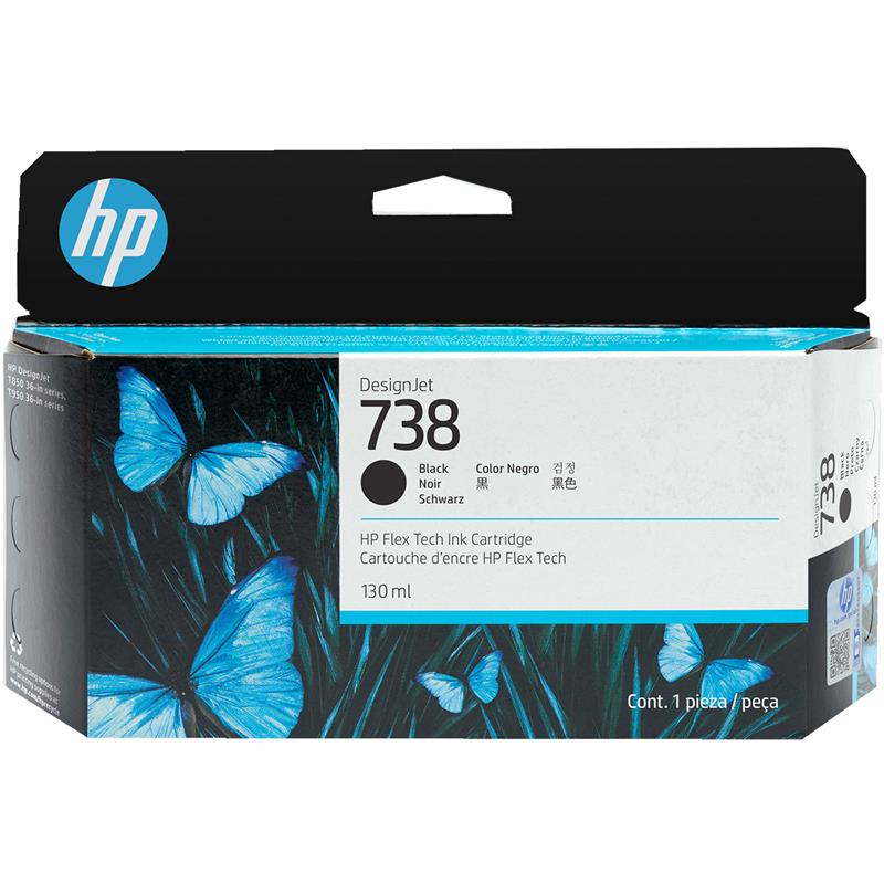 HP 738 Black Original Standard Capacity Ink Cartridge (498N4A)