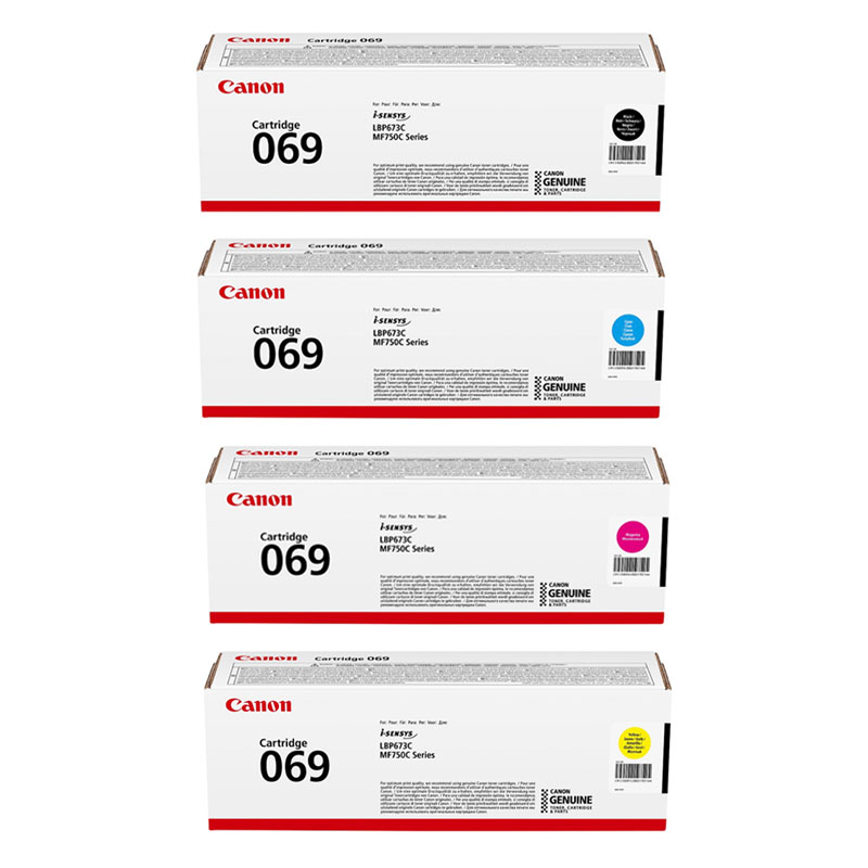 Canon 069 Full Set Original Standard Capacity Laser Toner Cartridges