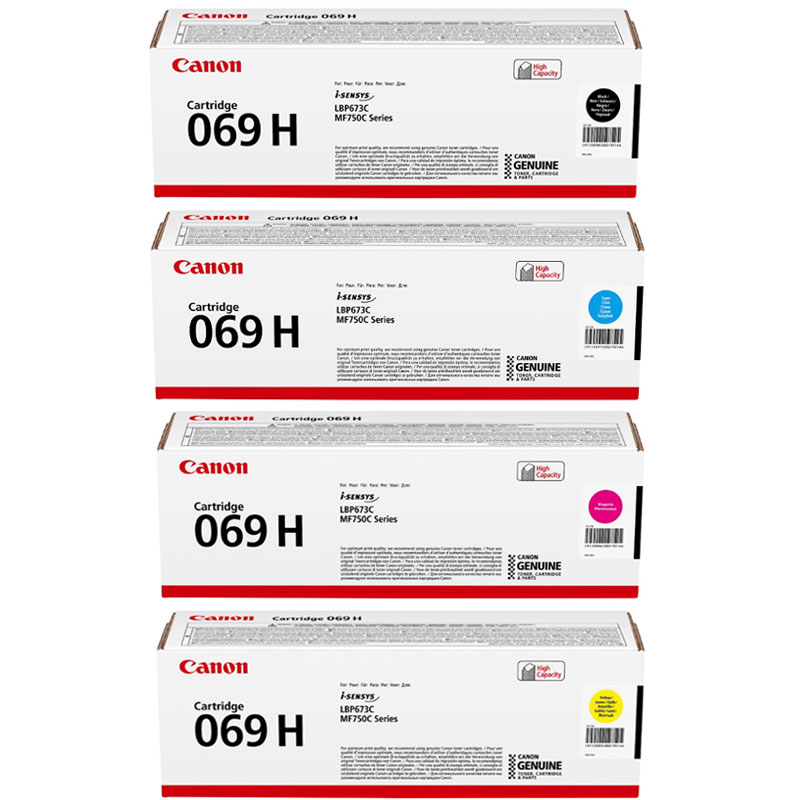 Canon 069H Full Set Original High Capacity Laser Toner Cartridges