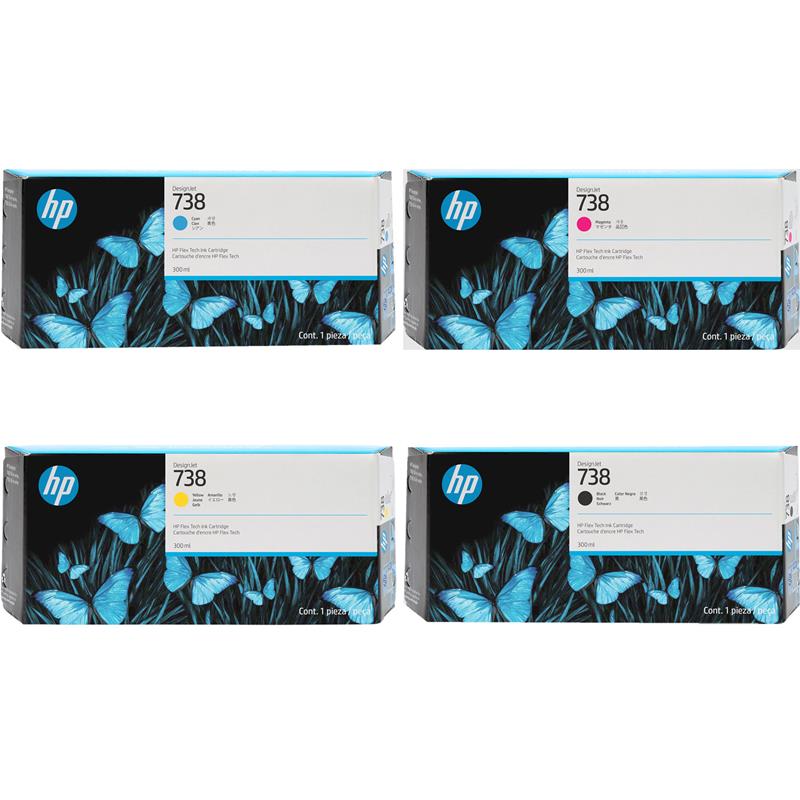 HP 738 Full Set Original High Capacity Ink Cartridges