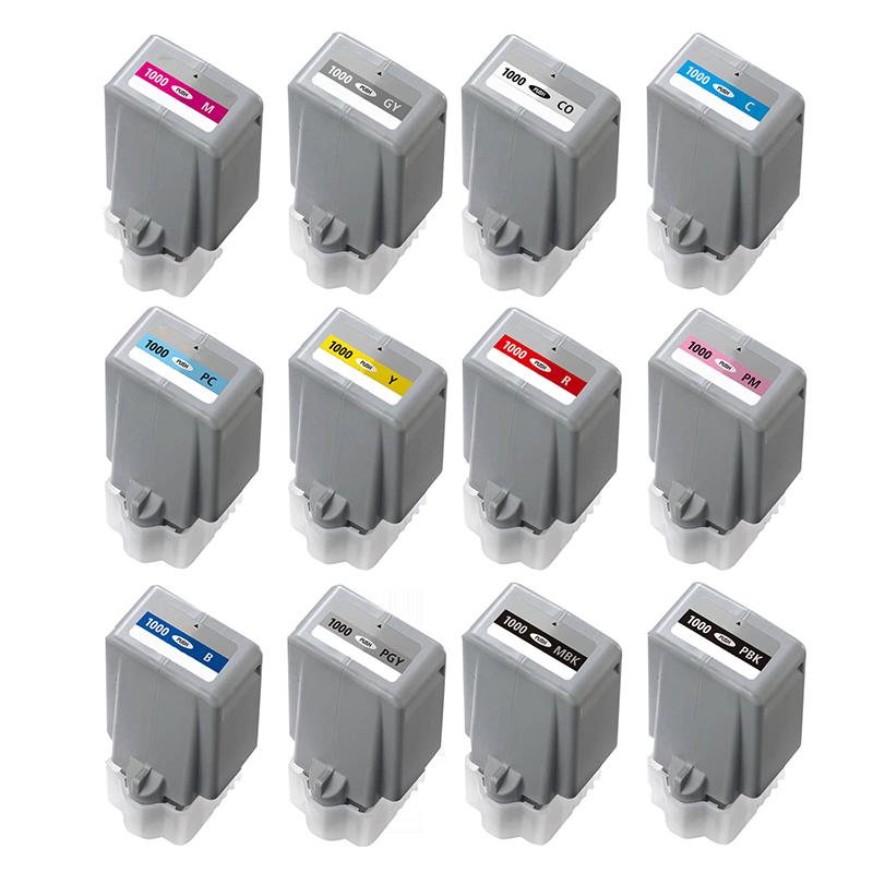 999inks Compatible Multipack Canon PFI-1000 1 Full Set Inkjet Printer Cartridges