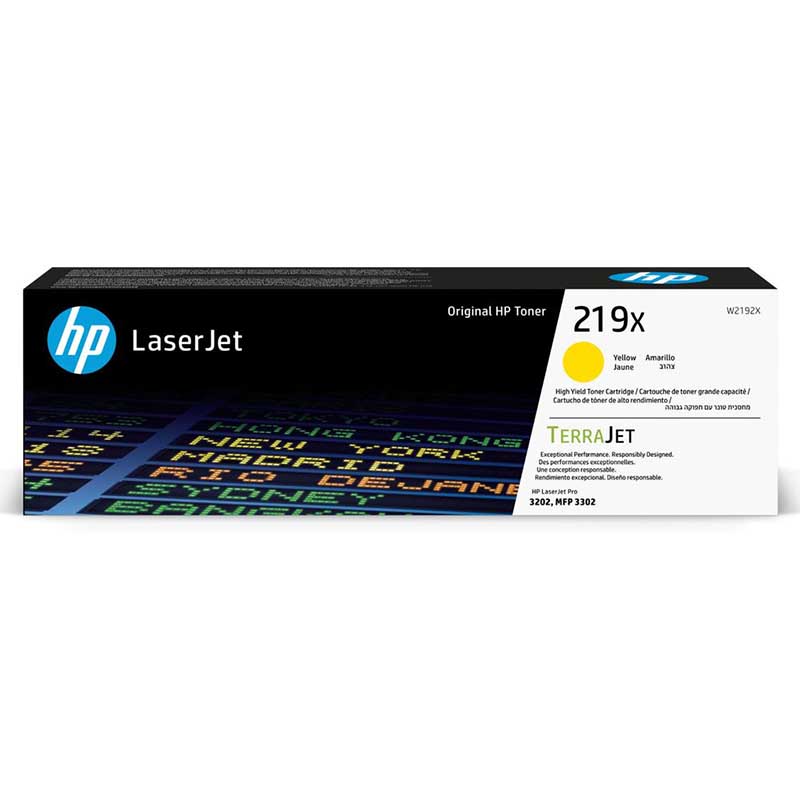 HP 219X (W2192X) Yellow Original High Capacity Toner Cartridge