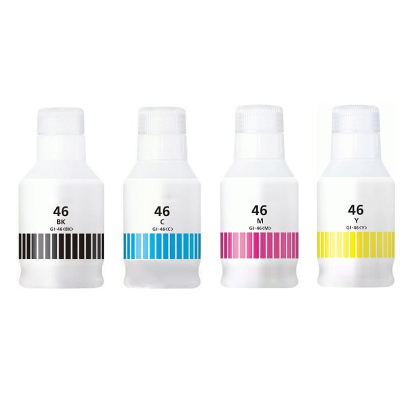 999inks Compatible Multipack Canon GI-46BK/Y 1 Full Set Ink Bottles