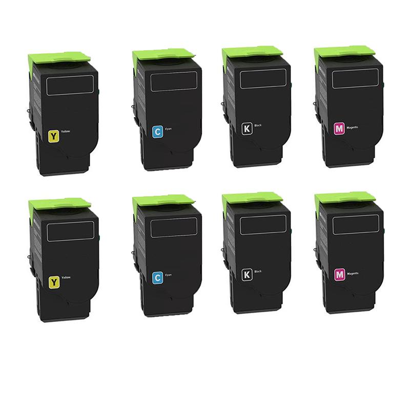 999inks Compatible Multipack Lexmark 78C2XK0-78C2XY0 2 Full Sets High Capacity Toner Cartridges