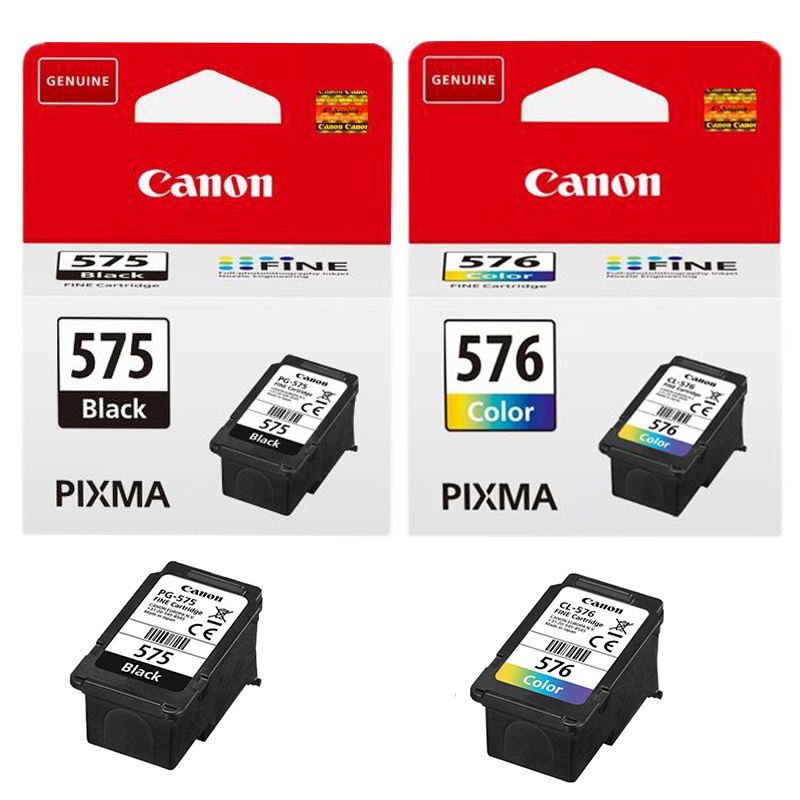 Canon PG-575/CL-576 Full Set Standard Capacity Original Inkjet Printer Cartridges