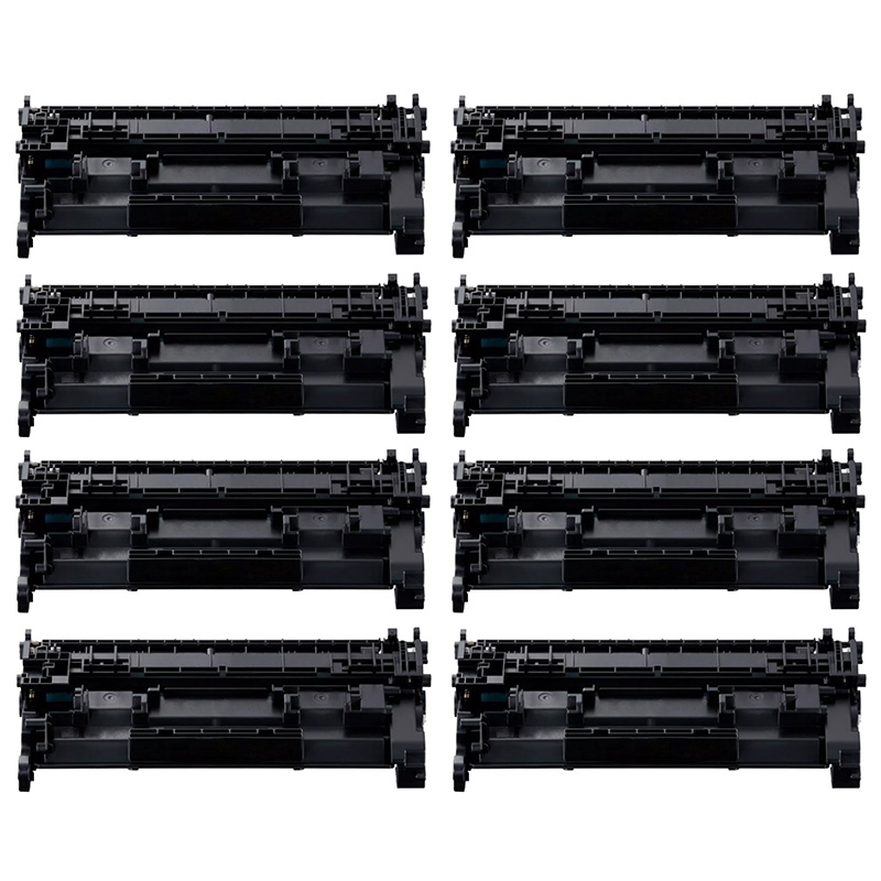 999inks Compatible Eight Pack Canon 070 Black Standard Capacity Laser Toner Cartridges