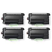 999inks Compatible Quad Pack Brother TN3610XL Black Ultra High Capacity Laser Toner Cartridges