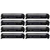 999inks Compatible Eight Pack Canon 051 Black Standard Capacity Laser Toner Cartridges