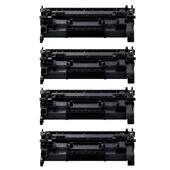 999inks Compatible Quad Pack Canon 070 Black Standard Capacity Laser Toner Cartridges