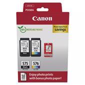 Canon PG-575/CL-576 Original Multipack Ink Cartridges & Photo Paper (5438C004)