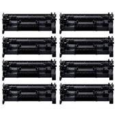 999inks Compatible Eight Pack Canon 070 Black Standard Capacity Laser Toner Cartridges